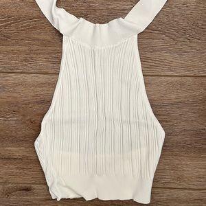 Meshki white small halter top - never worn